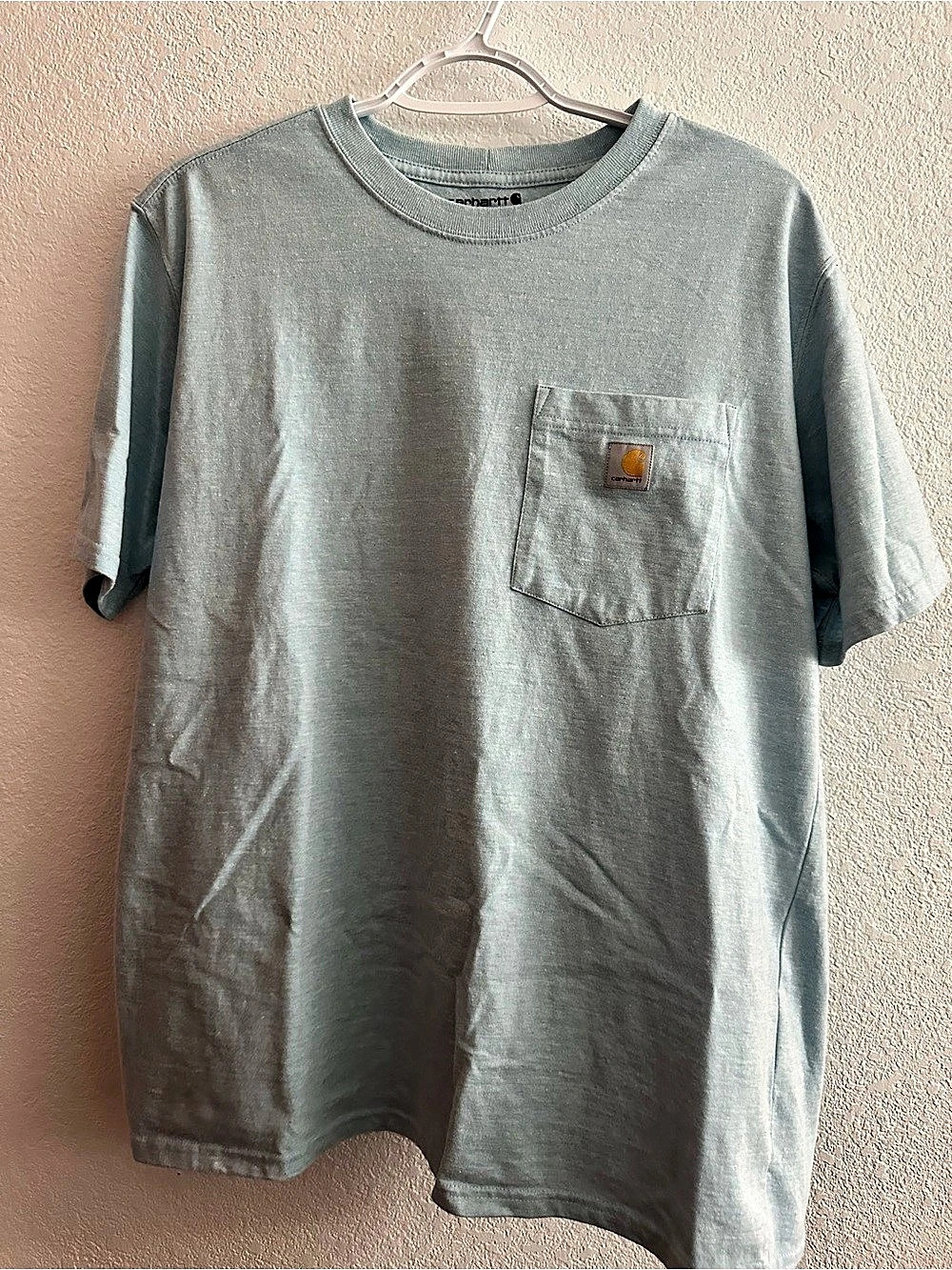 Carhartt Short-Sleeve Pocket T-Shirt light blue Large loose fit